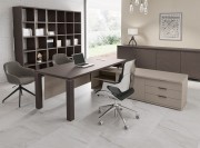 Bureau Odéon, 4 pieds carrés finition Cacao effet béton