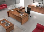 Bureau collection Odeon noyer avec retour et voile