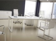 Bureau stratifié brillant blanc Diamant