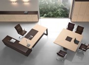 Bureau direction et table de réunion cuir