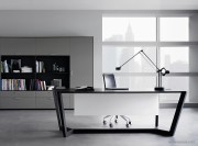 Bureau en bois avec voile de fond Lorca