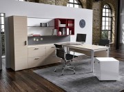 Bureau direction Zefiro chêne avec rangements