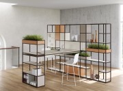 Exemple de configuration pour un plateau hauteur 110 cm et étagères portantes Q18