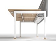 Bureau individuel Atao avec plateau coulissant