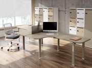 Bureau compacts 90° Atreo, avec coins arrondis