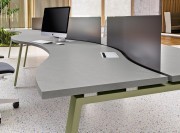 Bench 6 postes, bureau openspace original, pieds colorés