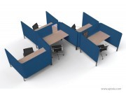 Coquille acoustique avec plateau pour bureau open-space BuzziTemp