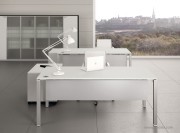 Bureau collection Gate blanc avec voile de fond