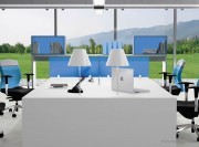 Bureau collection Atlante mélaminé blanc