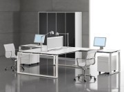 Bureau collection Loopy type bench avec retour