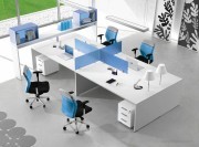 Bureau collection Atlante 4 postes avec caisson