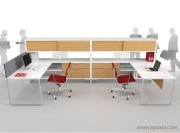Ensemble mobilier de bureau Ibis avec rangements intégrés
