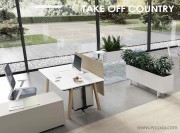 Ensemble mobilier Take Off finitions bois et blanc