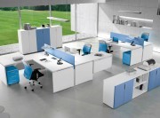 Bureau collection Atlante blanc avec desserte