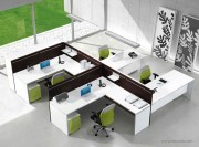 Bureau collection Atlante blanc avec cloison