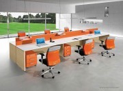 Bureau collection Atlante avec ecran de séparation orange