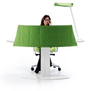 Bureau réglable en hauteur avec écran de séparation Funny Sat