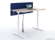 Bureau réglable en hauteur Ogi Drive MDD avec écran acoustique