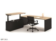 Bureau Sile avec desserte réglable en hauteur
