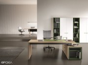 Bureau Sile sur desserte porteuse avec niche colorée