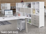 Ensemble bureau Take Off et rangements modulaires Ubi