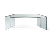 Bureau courbe en verre Président par Gallotti et Radice