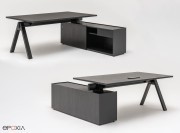 Bureau de direction Viga, chêne foncé et Fénix