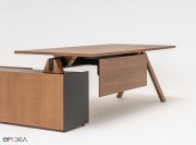 Bureau Viga, chêne cuivré