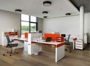 Bureaux linéaires Work Space bicolore