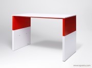 Bureau réglable en hauteur manuellement Work Space rouge et blanc