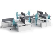 Avec Winglet, vous pouvez faire varier la hauteur de vos bureaux pour dynamiser vos équipes