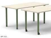 Bureaux Timmos avec pieds coniques fixes ou mobiles
