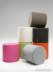 Poufs BuzziSpot en feutre lisse