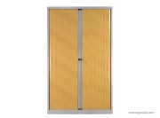 Armoire haute à rideaux avec structure coloris alu