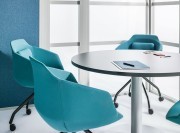 Cabine acoustique Hako Meeting XL, tissu Synergy, 4 fauteuils + 1 table