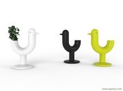 Cache-pot polyéthylène roto moulé pour l'extérieur Peacock