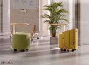 Collection Rollo, poufs ludiques à roulettes