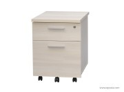 Caisson mobile Xenion acacia 2 tiroirs dont 1 pour dossiers suspendus