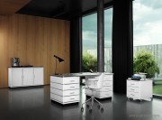 Caisson mobile métallique Classic Line design blanc