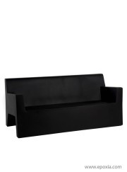 Canapé extérieur-intérieur design, collection Jut, coloris noir