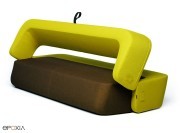 Canapé Revolve jaune bicolore design 