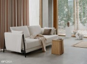 Canapé convertible Madison, tissu bouclettes tendance