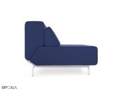 Canapé Pil-low convertible tissu bleu