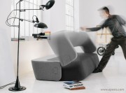 Canapé gris Revolve convertible
