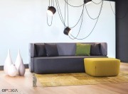 Canapé Revolve gris bicolore design 