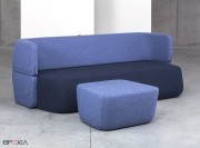 Canapé convertible Revolve bicolore