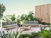 Canapé de jardin luxe, collection Mediterraneo par Gervasoni