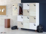Casiers mélaminé Spinbox, avec portes et tiroirs