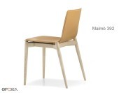 Chaise Malmö 392, assise en cuir