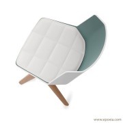 Coussin d'assise en option, tissu Londra blanc